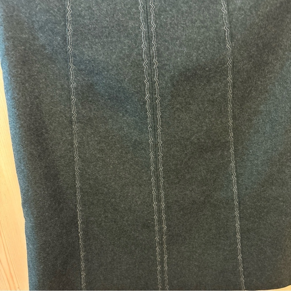 Retro 1970s Bavarian Wool Skirt Dk Green Oktoberfest Alpine  A-Line Sz 26 - Picture 5 of 14
